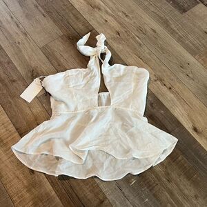 Cotton candy la white top size L